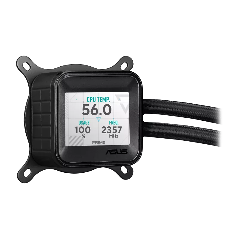 ASUS Prime LC 360 LCD: Premium 360mm AIO Liquid Cooler with Real-Time System Monitoring