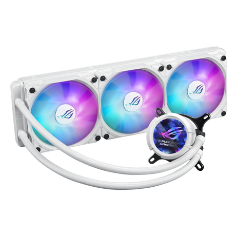 ASUS ROG Strix LC III 360 ARGB LCD White Edition – High-Performance AIO Liquid Cooler with Customizable LCD