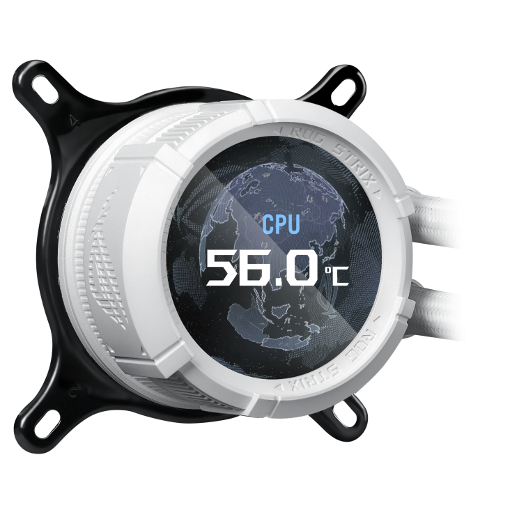 ASUS ROG Strix LC III 360 ARGB LCD White Edition – High-Performance AIO Liquid Cooler with Customizable LCD