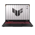 Gaming laptop with black frame and red keyboard on a white background