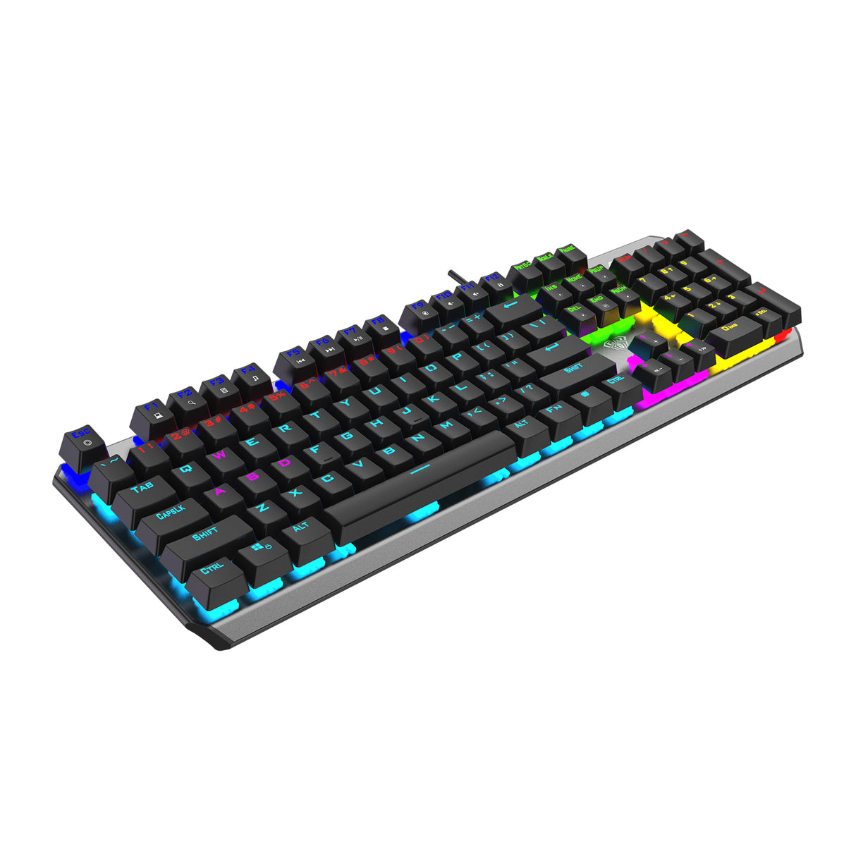 Aula F2066-II Wind Mechanical Gaming Keyboard Blue Switches Arabic & English Keys,Black