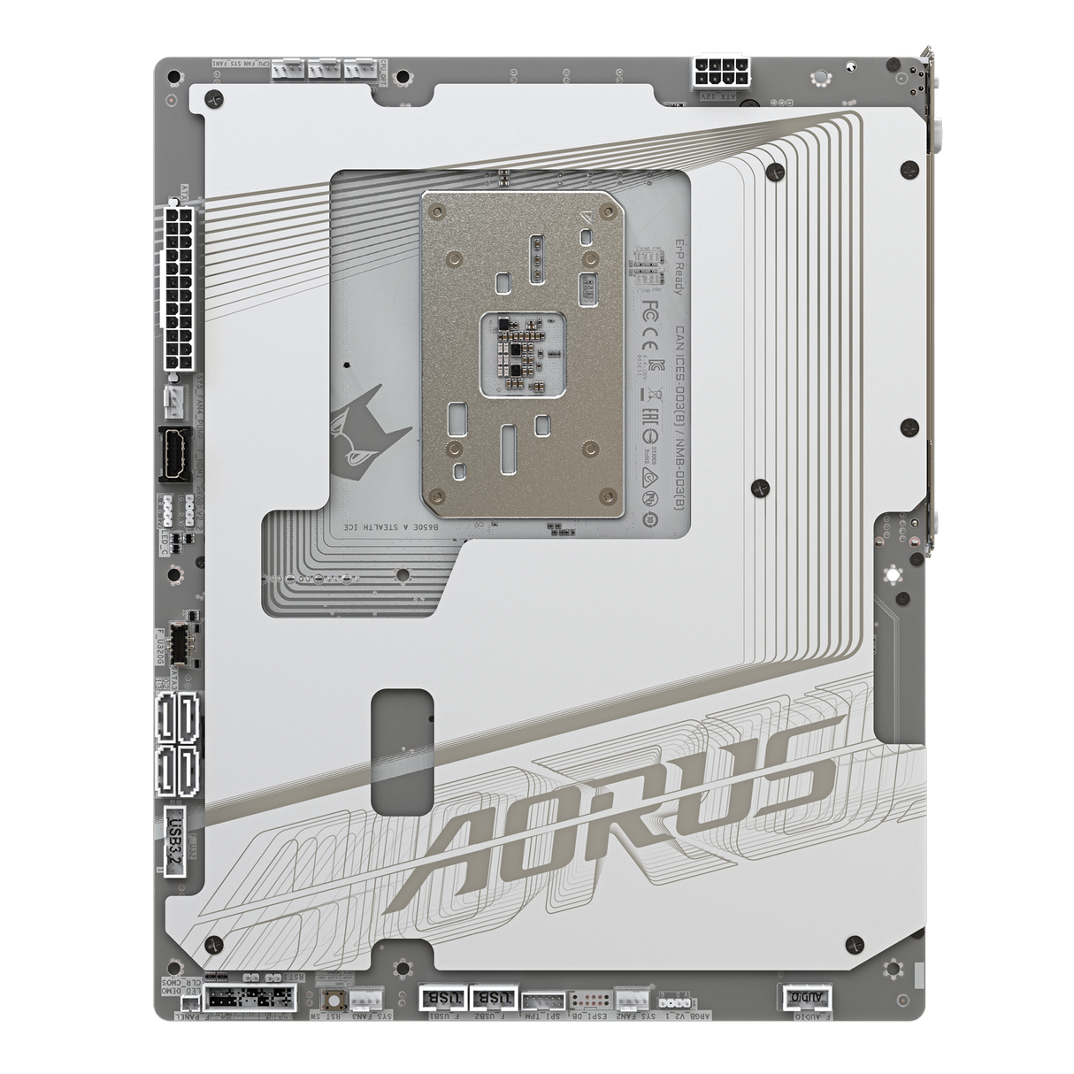 GIGABYTE B650E AORUS STEALTH ICE Motherboard - Supports AMD Ryzen 9000 CPUs- 12+2+2 phases VRM- up to 8000MHz DDR5 (OC)- 1xPCIe 5.0 M2 + 3xPCIe 4.0 M.2- Wi-Fi 7- USB 3.2 Gen 2x2