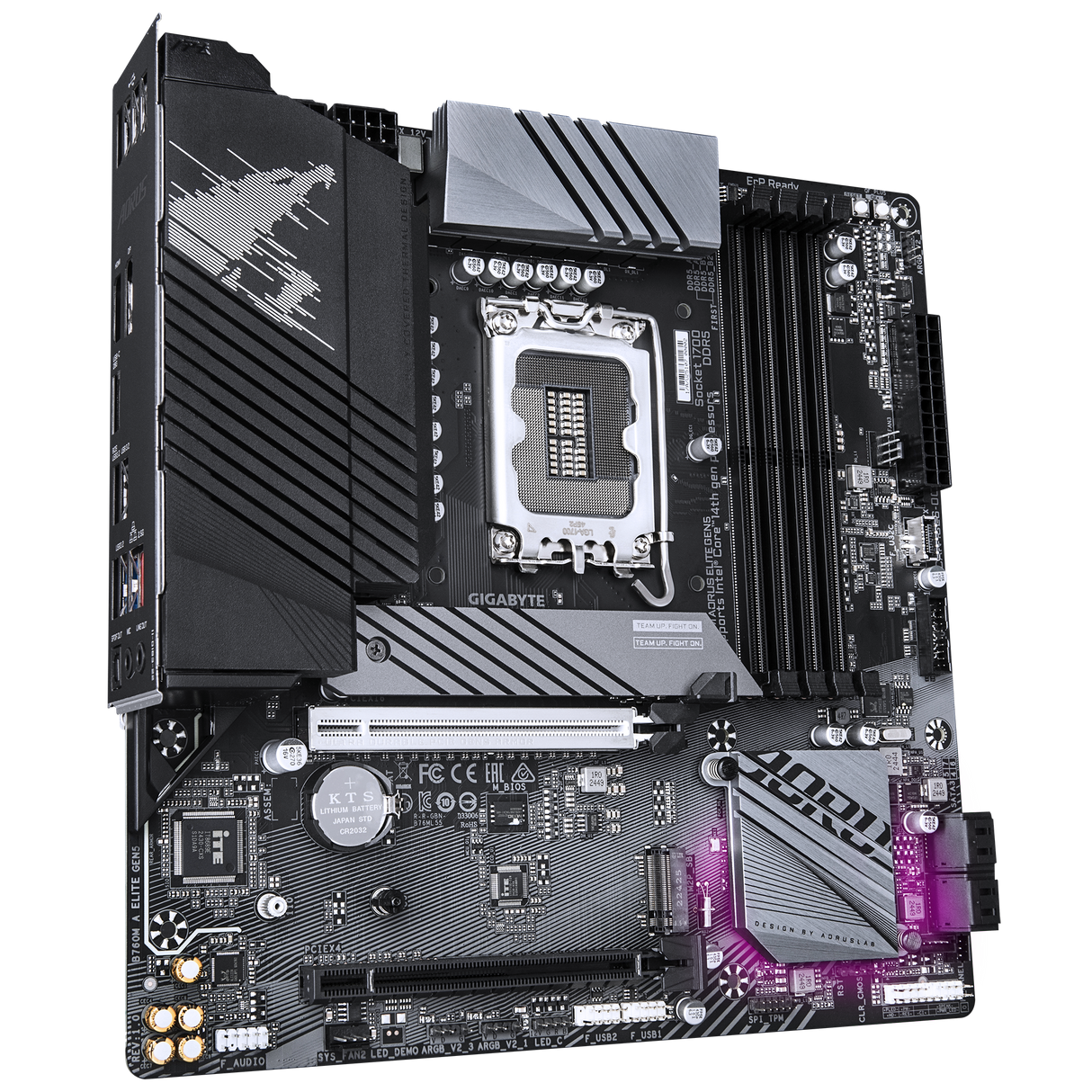 Gigabyte B760M Aorus Elite GEN5 DDR5 LGA1700 Support for the 14th, 13th, and 12th Generation PCIe 5.0 mATX