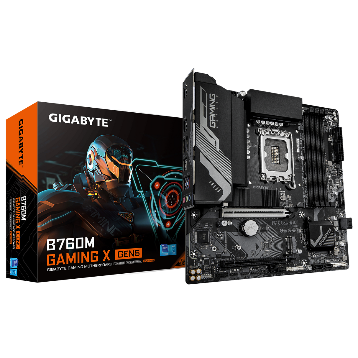 GIGABYTE B760M GAMING X GEN5 LGA 1700 PCIe 5.0 DDR5 mATX EZ-Latch Supports Intel Core 14th/ 13th/12 processors