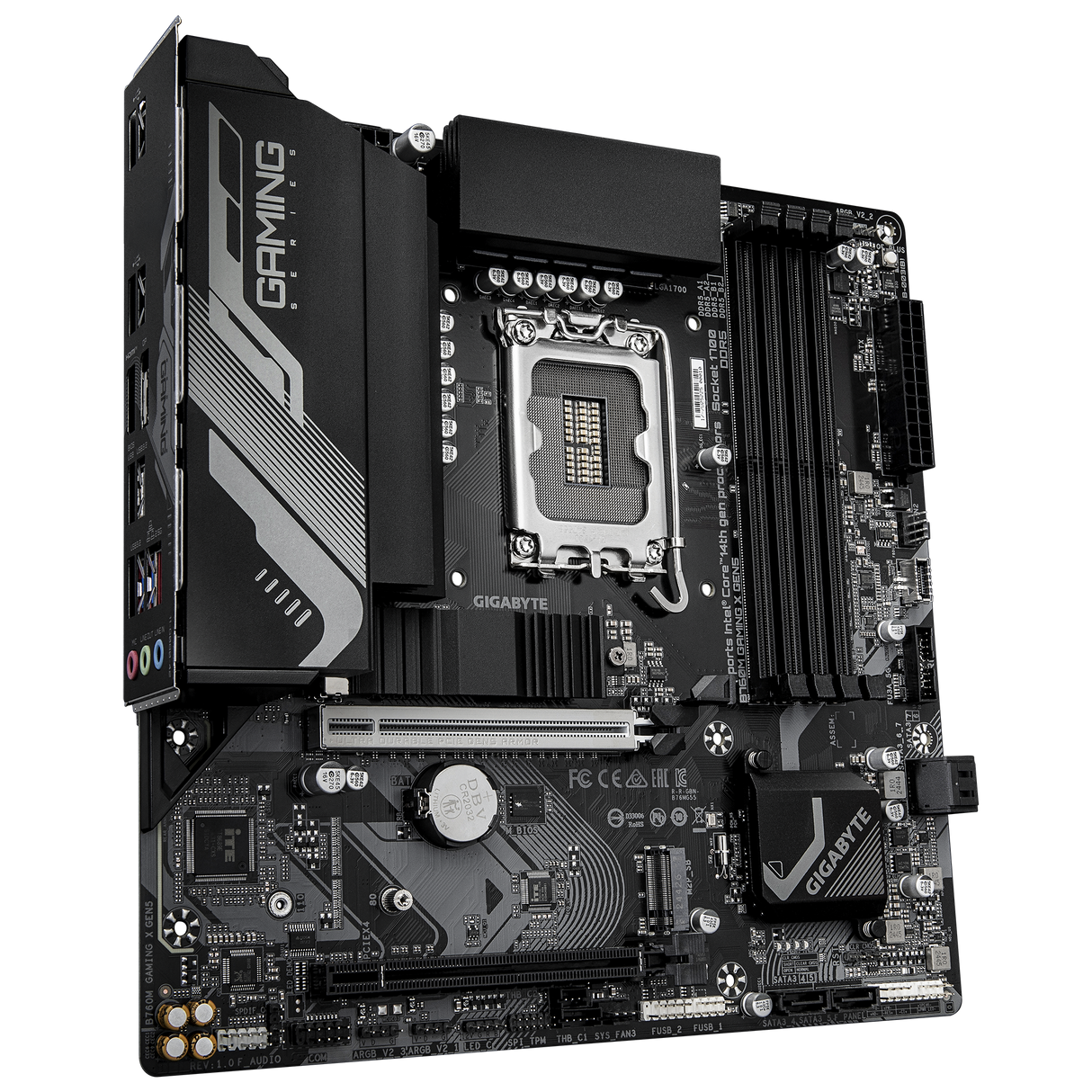 GIGABYTE B760M GAMING X GEN5 LGA 1700 PCIe 5.0 DDR5 mATX EZ-Latch Supports Intel Core 14th/ 13th/12 processors