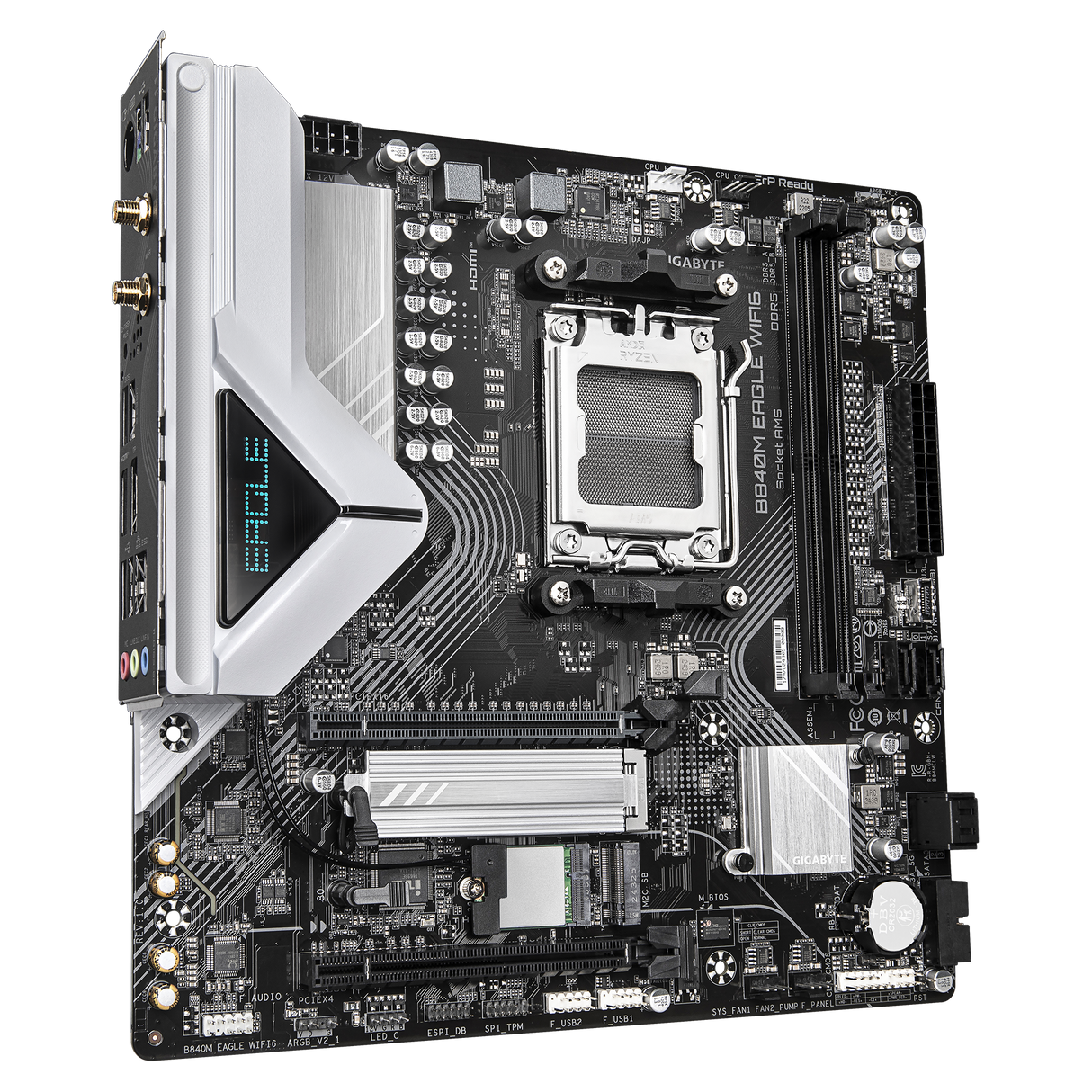 GIGABYTE B840M EAGLE WIFI6 –AM5 Micro-ATX DDR5 Motherboard,PCIe 4.0,Wi-Fi 6