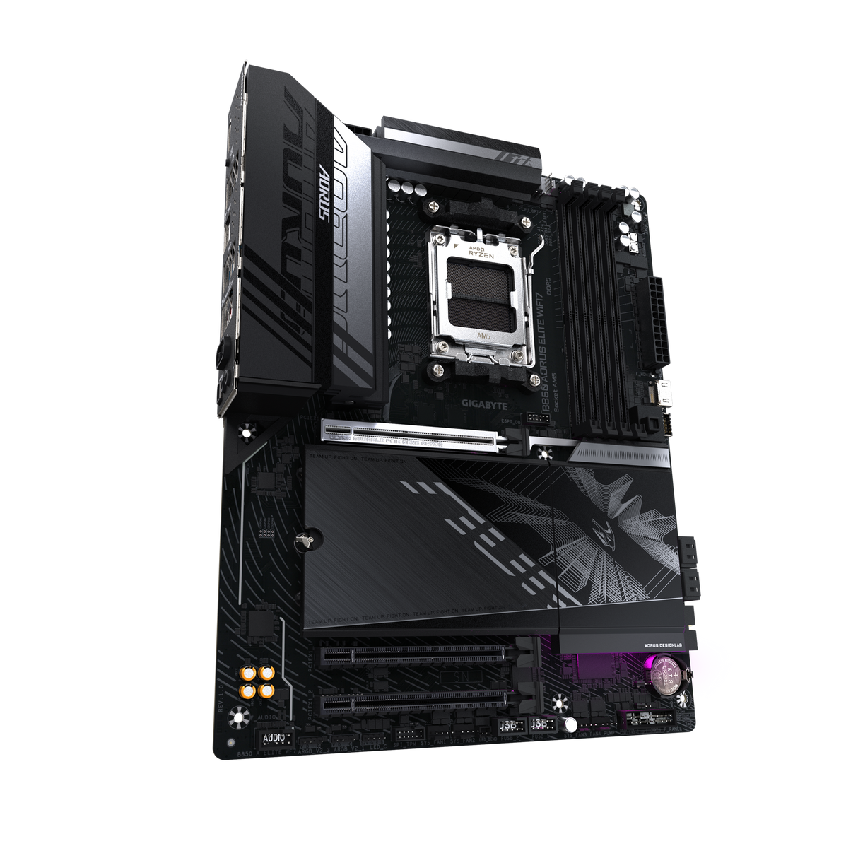 GIGABYTE B850 AORUS ELITE WIFI7 Motherboard - AMD Ryzen 9000 Series CPUs, 14+2+2 Phases Digital VRM, up to 8200MHz DDR5 (OC), 1xPCIe 5.0 + 2xPCIe 4.0 M.2