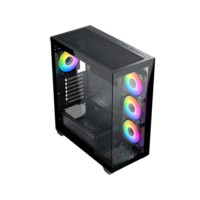 Xigmatek Blast ARGB Super Tower + X-Power 750W 80 Plus White Power Supply E-ATX Support Tempered Glass Side Panel High Airflow Design