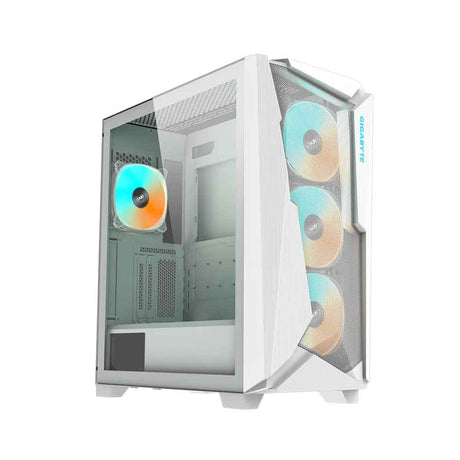 GIGABYTE C301 Glass V2 – Mid Tower PC Gaming Case, Tempered Glass, USB Type-C, 4X ARBG Fans Included