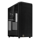 ASUS ProArt PA401 Tempered Glass Panel MID Tower ATX PC Case Wooden Front Panel Tempered Glass Side Panel 2 x 160 mm Ring Blade Fan Button Lock