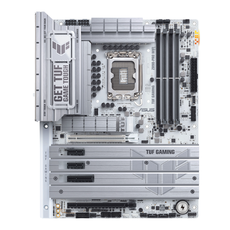 ASUS TUF GAMING Z890-PRO WIFI Ultra Processors (Series 2) ATX Motherboard, 16+1+2+1 Power Stages, DDR5 Slot, PCIe 5.0 New Generation GPU2xUSB4 USB 20Gbps Fast Charge 4 M.2 Slots Wi-Fi 7