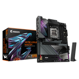 لوحة أم GIGABYTE X870E AORUS MASTER - تدعم وحدة المعالجة المركزية AMD Ryzen 9000، ووحدة تنظيم الجهد الرقمية 16+2+2 طور، وذاكرة DDR5 (OC) بسرعة تصل إلى 8600 ميجاهرتز، و3 منافذ PCIe 5.0، وشبكة Wi-Fi 7، ومنفذ USB 4