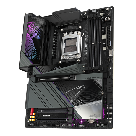 GIGABYTE X870E AORUS MASTER Motherboard - Supports AMD Ryzen 9000 CPU, 16+2+2 Phase Digital VRM, up to 8600MHz DDR5 (OC), 3xPCIe 5.0, Wi-Fi 7, USB 4