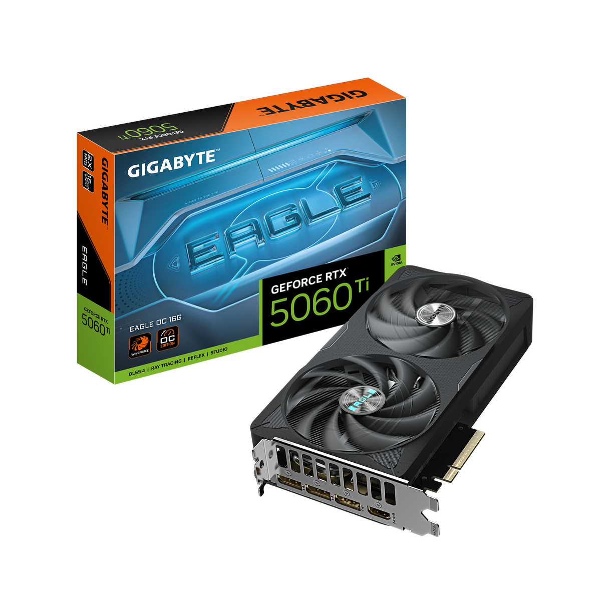 GIGABYTE GeForce RTX 5060 Ti Eagle OC 16GB 128-bit GDDR7 PCIe 5.0 WINDFORCE Cooling System
