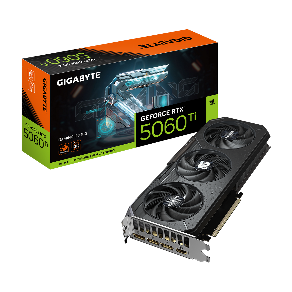 Gigabyte GeForce RTX 5060 Ti GAMING OC 16GB 128-bit GDDR7 PCIe 5.0 WINDFORCE Cooling System