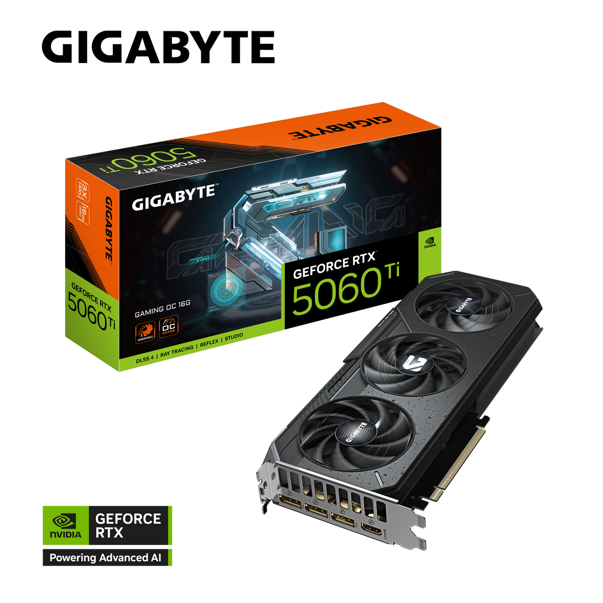 Gigabyte GeForce RTX 5060 Ti GAMING OC 16GB 128-bit GDDR7 PCIe 5.0 WINDFORCE Cooling System