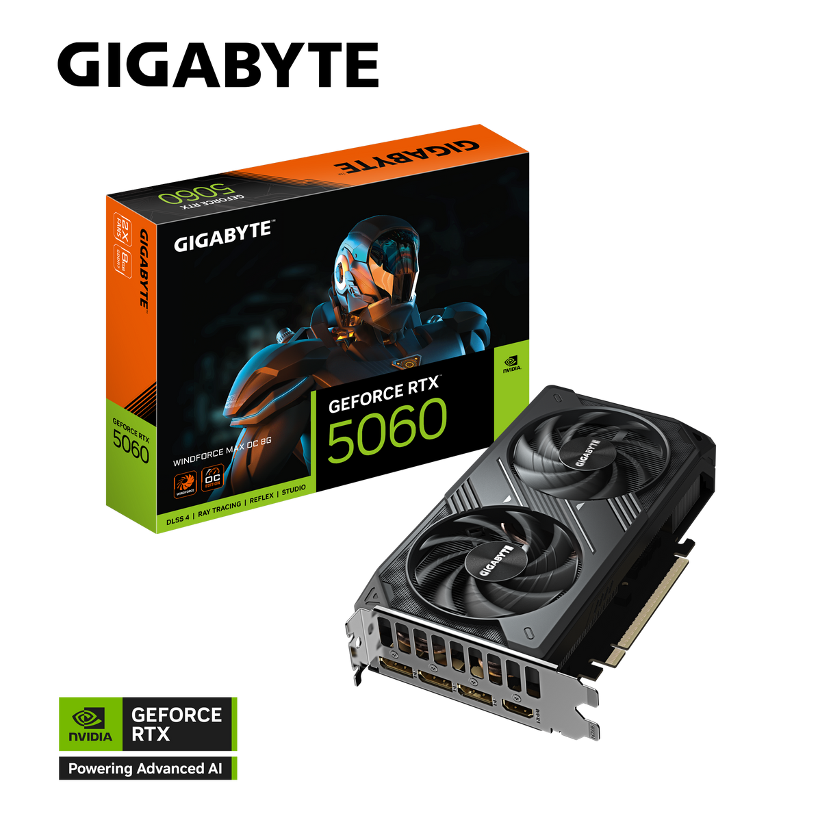 Gigabyte GeForce RTX 5060 WINDFORCE MAX OC 8GB GDDR7 128-BIT PCI 5.0 Graphic Card