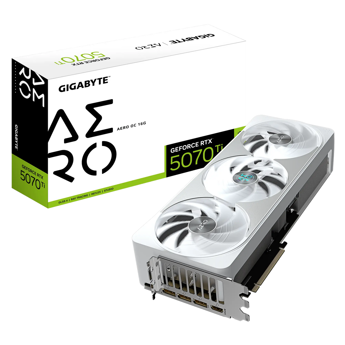 Gigabyte GeForce RTX 5070 Ti AERO OC 16G – 16GB GDDR7 WINDFORCE Cooling with Hawk Fans