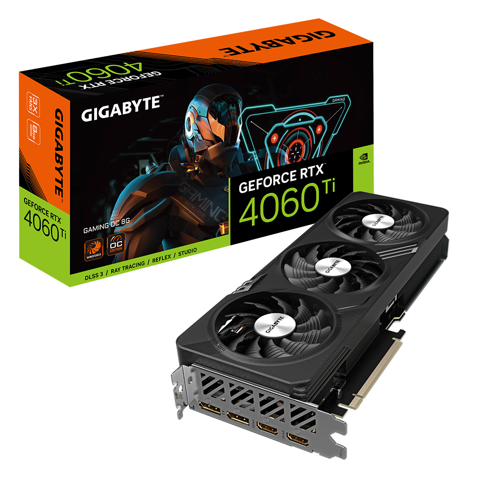 GIGABYTE GeForce RTX 4060 Ti GAMING OC 8GB GDDR6 Graphics Card