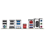 Collection of computer hardware components on a white background