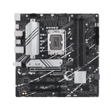 اللوحة الأم ASUS PRIME B760M-A D4 Intel B760 LGA 1700 mATX، وفتحتي PCIe 4.0 M.2، وRealtek 2.5Gb Ethernet، وDisplayPort، ومنفذ HDMI SATA مزدوج بسرعة 6 جيجابت في الثانية، ومنفذ USB 3.2 Gen 2 خلفي، ومنفذ USB 3.2 Gen 1 Type-C أمامي بتقنية Aura Sync