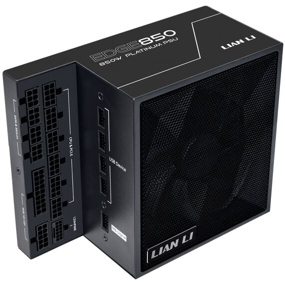 LIAN LI power supply unit with connectors on a white background