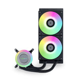 Lian Li Galahad II Lite 240MM RGB Black RGB Fans–AIO CPU Water Cooling, Customizable ARGB Pump Block, Low Noise Hydraulic Bearing, Switchable Lid & 28mm PBT Fan for LGA 1700/1851/AM5/4 Liquid Cpu Cooler