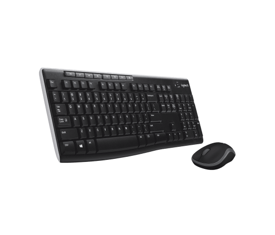 لوجيتك MK270 لوحة مفاتيح كيبورد وماوس لاسلكي أسود