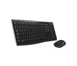 لوجيتك MK270 لوحة مفاتيح كيبورد وماوس لاسلكي أسود