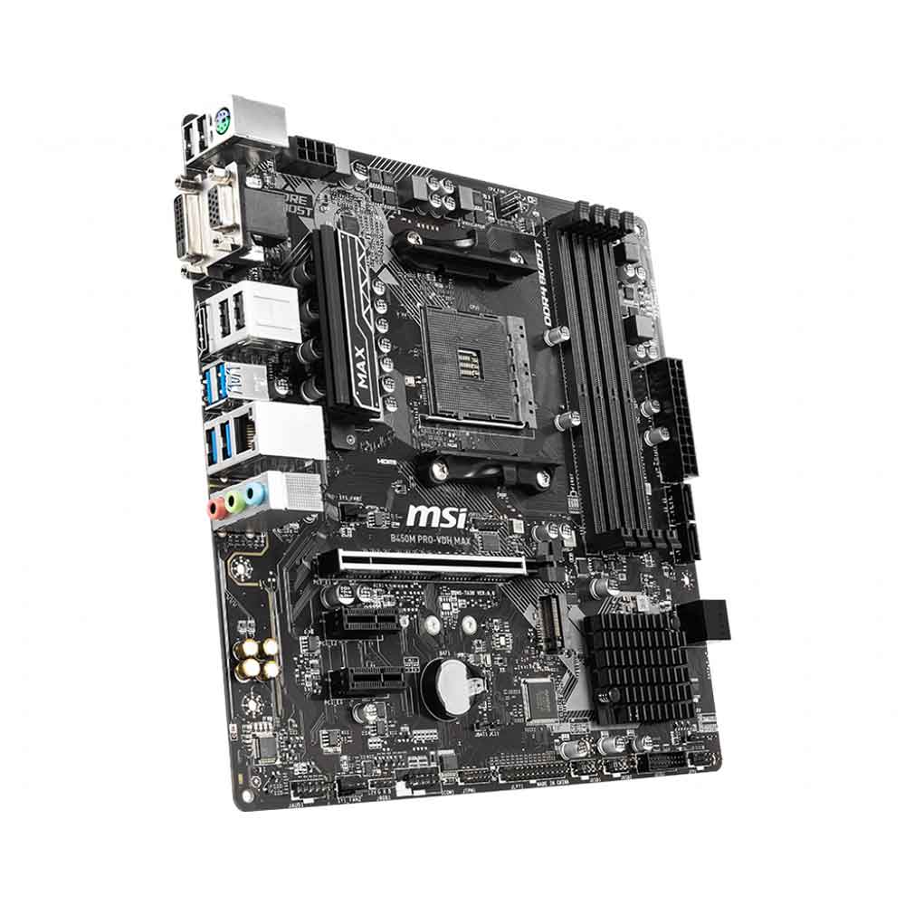 MSI B450M PRO-VDH Max AM4 M.2 USB 3 DDR4 D-Sub DVI HDMI micro-ATX Motherboard