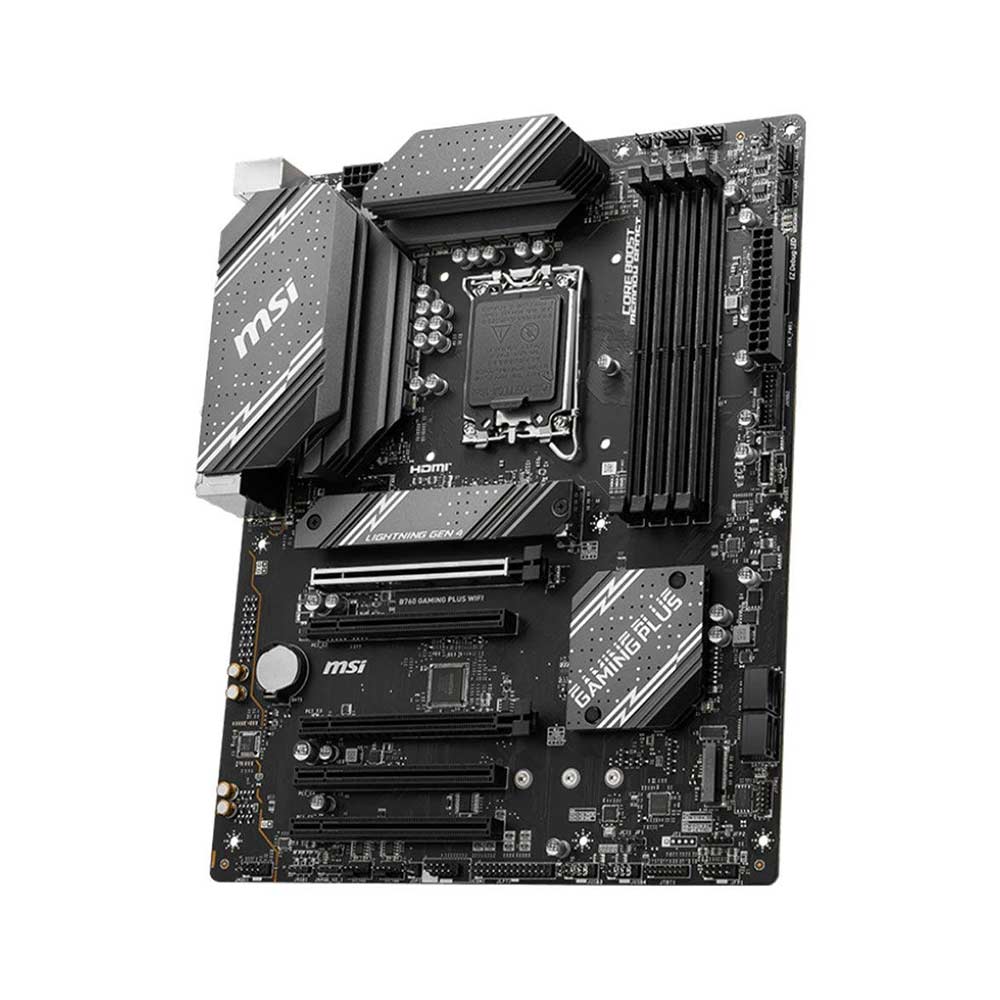 MSI B760 GAMING PLUS WIFI ATX Wi-Fi 6E LGA 1700 - Support Intel Core 14th 13th 12th Gen Processors - DDR5 Memory Boost 6800+MHz/OC 2 x PCIe 4.0 x16 2 x M.2 Gen4