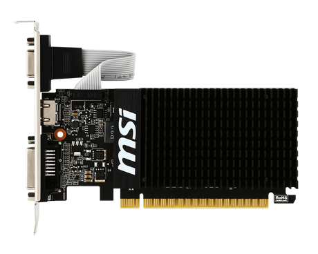 MSI GeForce GT 710 2GB DDR3 Low Profile Graphics Card — Silent, Efficient, 4K Ready