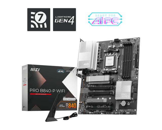 Amd Mama MSI PRO B840-P WIFI | AM5 ATX Motherboard for Ryzen 9000/8000/7000 ...
