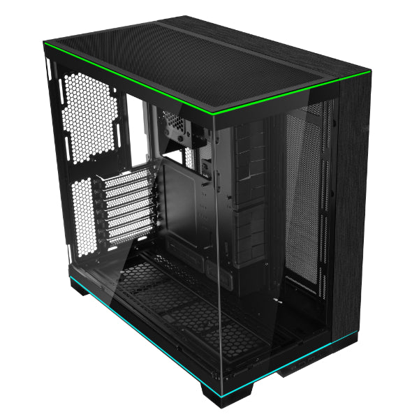 Lian Li O11 Dynamic EVO RGB Mid Tower Case — Tempered Glass Front & Side Panels, Supports Up to 420mm Radiators, 140mm Fans, Vertical GPU Mounting Option