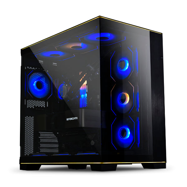 Lian Li O11 Dynamic EVO RGB Mid Tower Case — Tempered Glass Front & Side Panels, Supports Up to 420mm Radiators, 140mm Fans, Vertical GPU Mounting Option