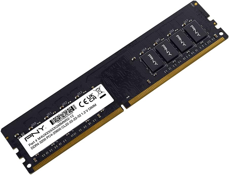 PNY 16GB DDR4 DRAM 3200MHz CL22 (Compatible with 2666MHz, 2400MHz