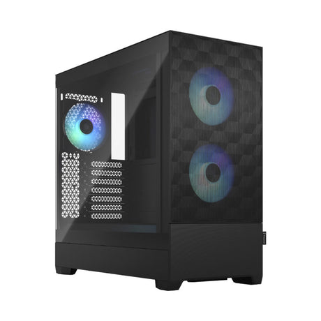 Fractal Pop Air RGB Black/Cyan/White TG – High-Airflow