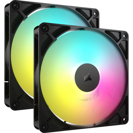 Corsair RS140 ARGB 140mm PWM Fans Dual Pack – Magnetic Dome Bearing