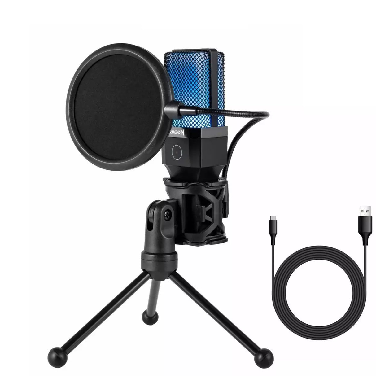 Redragon ADNE GM212 USB Microphone Streaming Black