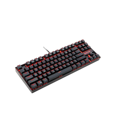 Redragon K552 KUMARA Mechanical Gaming Keyboard - RED Switch - Rainbow Backlight - 87 Key TKL Size - Arabic/English Keys|| Black