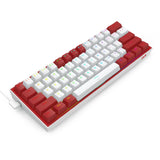 Redragon K617WR-RGB Fizz White/Red Compact 60% Mechanical Gaming Keyboard – Red Switches, RGB Lighting, Full Anti-Ghosting, USB-C Connectivity