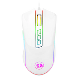 ماوس ألعاب Redragon M711 كوبرا أبيض: دقة 12400 DPI مع سنسور PixArt P3325