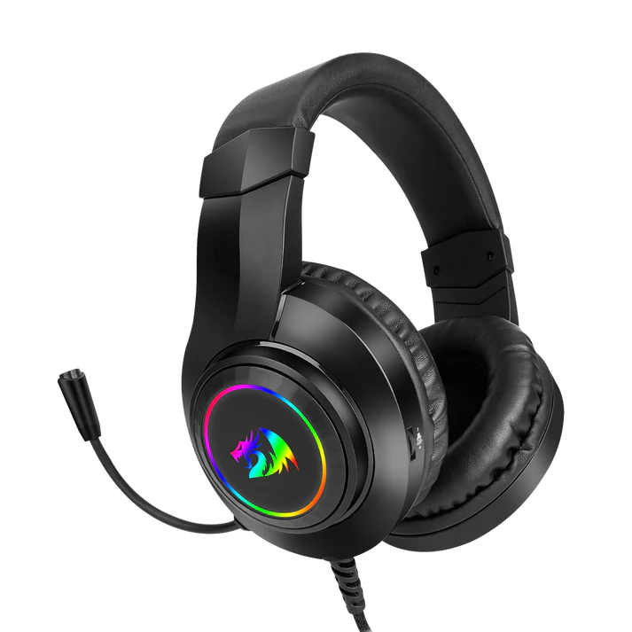 Redragon H260 Hylas Wired Gaming Headset – 50mm Drivers, Stereo Surround, Noise Cancelling Mic & Dynamic RGB (Black / White / Pink)