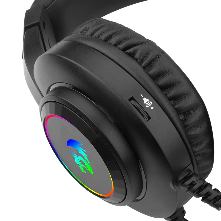 Redragon H260 Hylas Wired Gaming Headset – 50mm Drivers, Stereo Surround, Noise Cancelling Mic & Dynamic RGB (Black / White / Pink)