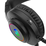Redragon H260 Hylas Wired Gaming Headset – 50mm Drivers, Stereo Surround, Noise Cancelling Mic & Dynamic RGB (Black / White / Pink)