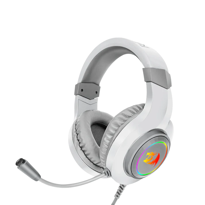 Redragon H260 Hylas Wired Gaming Headset – 50mm Drivers, Stereo Surround, Noise Cancelling Mic & Dynamic RGB (Black / White / Pink)