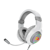 Redragon H260 Hylas Wired Gaming Headset – 50mm Drivers, Stereo Surround, Noise Cancelling Mic & Dynamic RGB (Black / White / Pink)