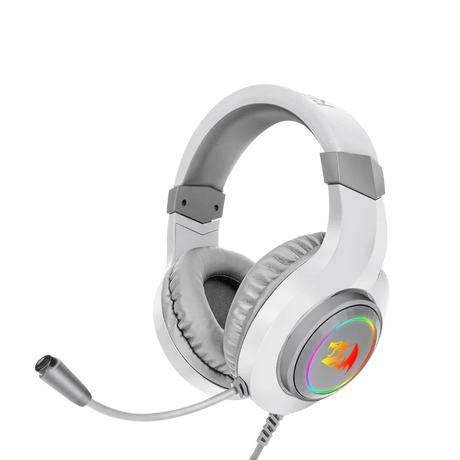 Redragon H260 Hylas Wired Gaming Headset – 50mm Drivers, Stereo Surround, Noise Cancelling Mic & Dynamic RGB (Black / White / Pink)