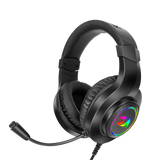 Redragon H260 Hylas Wired Gaming Headset – 50mm Drivers, Stereo Surround, Noise Cancelling Mic & Dynamic RGB (Black / White / Pink)
