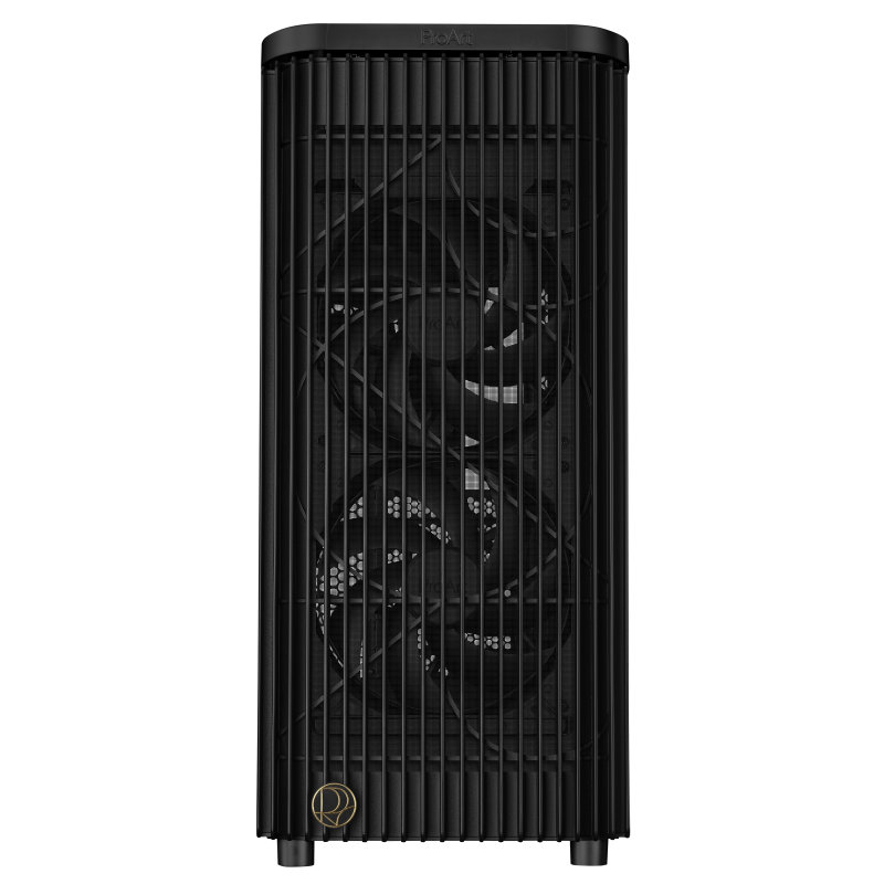ASUS ProArt PA401 Tempered Glass Panel MID Tower ATX PC Case Wooden Front Panel Tempered Glass Side Panel 2 x 160 mm Ring Blade Fan Button Lock